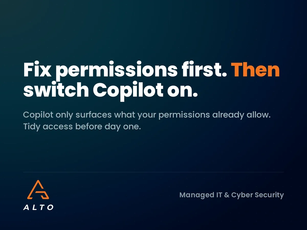 Fix data permissions before switching Microsoft Copilot on