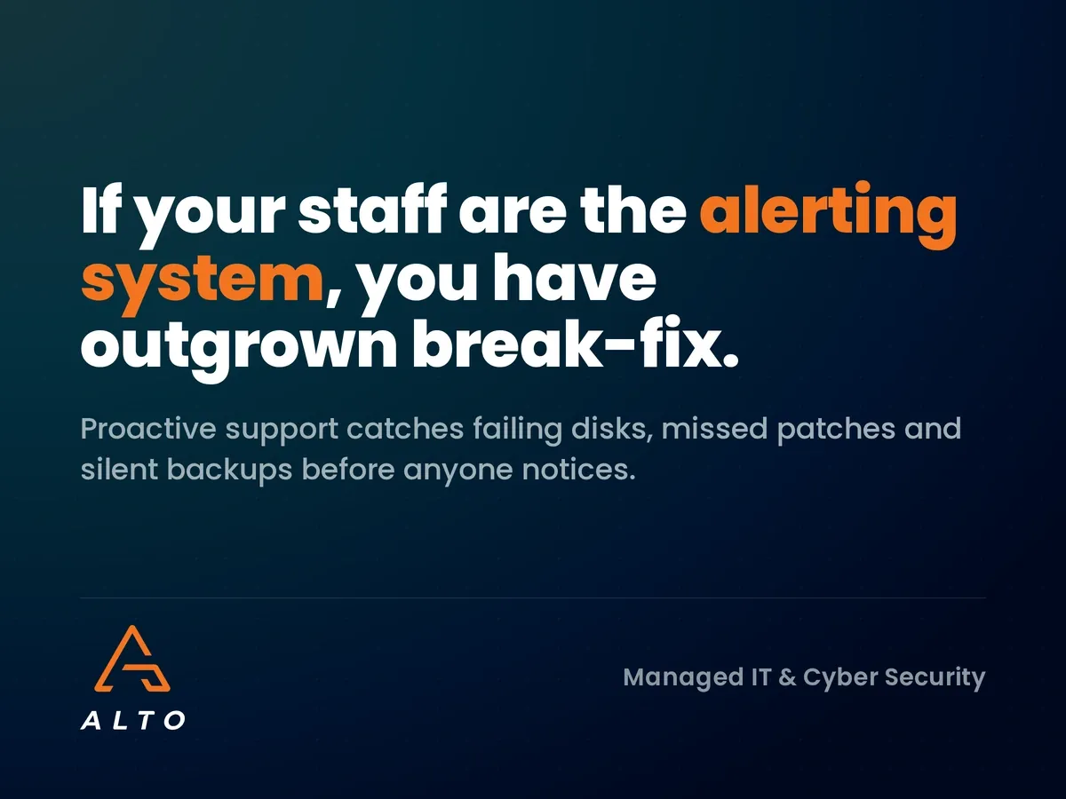 If your staff are the alerting system, you have outgrown break-fix