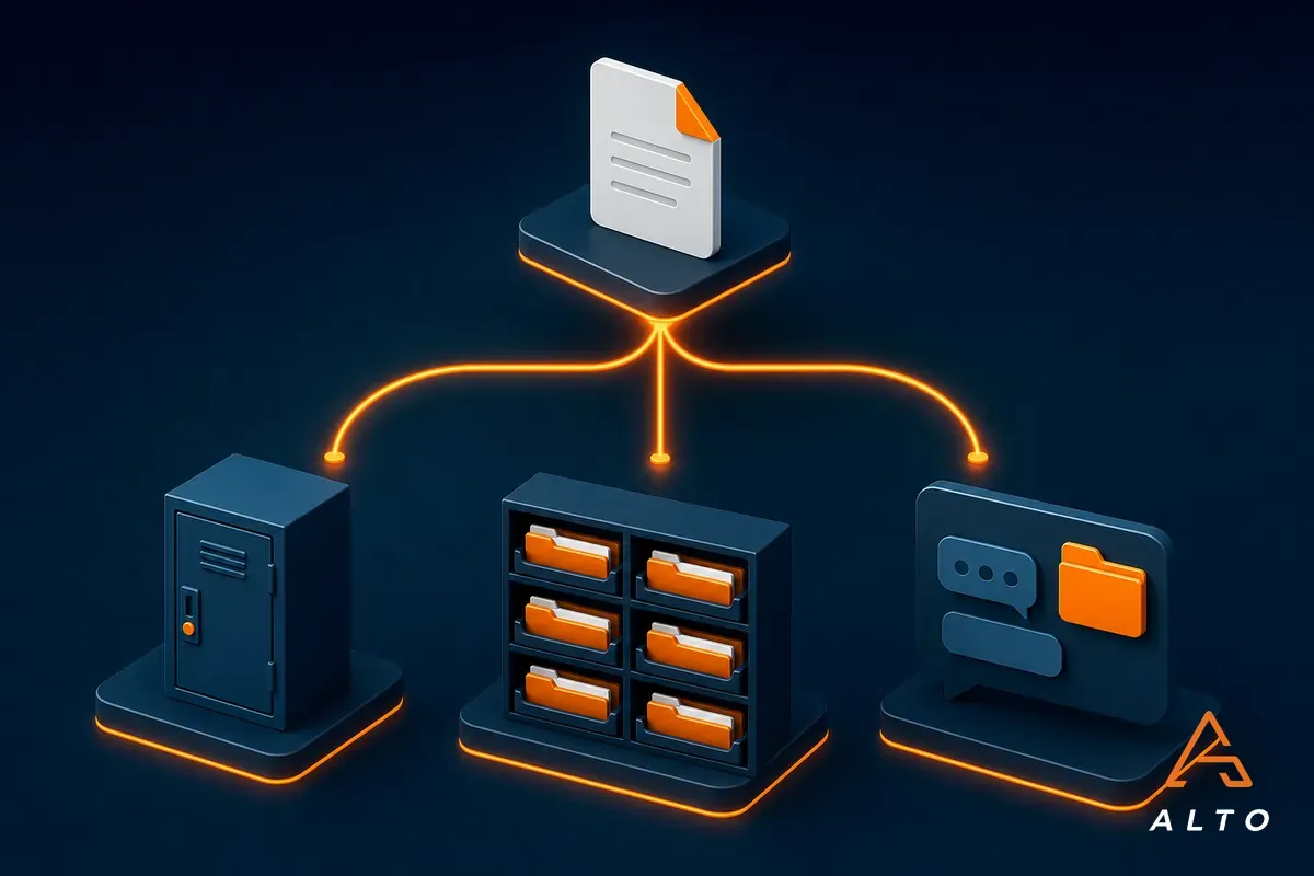 Deciding whether a file belongs in OneDrive, SharePoint or a Teams channel