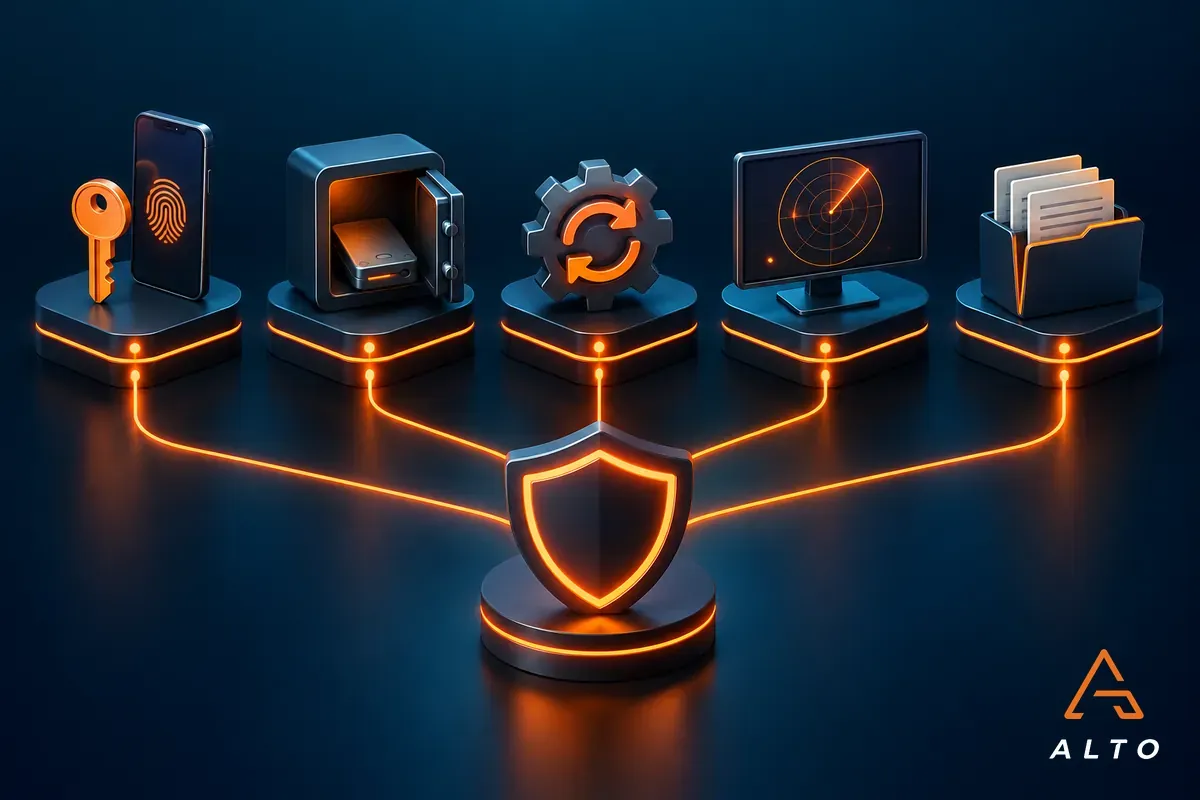 The core controls insurers check: MFA, isolated backups, patching, monitoring and documentation